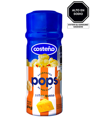 Sazonador Costeño Pops frasco Sabor Queso 64g