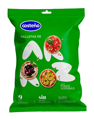 Galletas de Arroz Costeño Finas Hierbas 45g