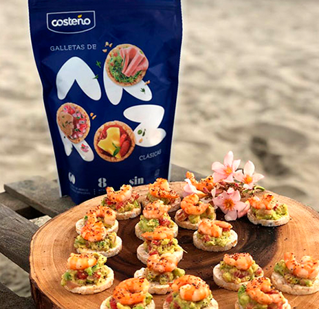Galletas de Arroz Clásicas con Langostinos