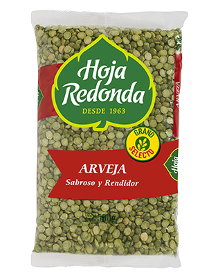 Menestras Hoja Redonda Arveja Verde Partida 500g